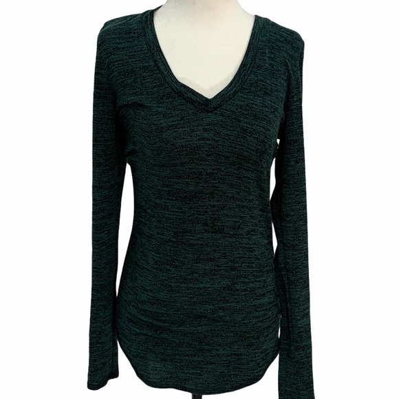 Aritzia - Wilfred Free V-Neck Heathered Green Top